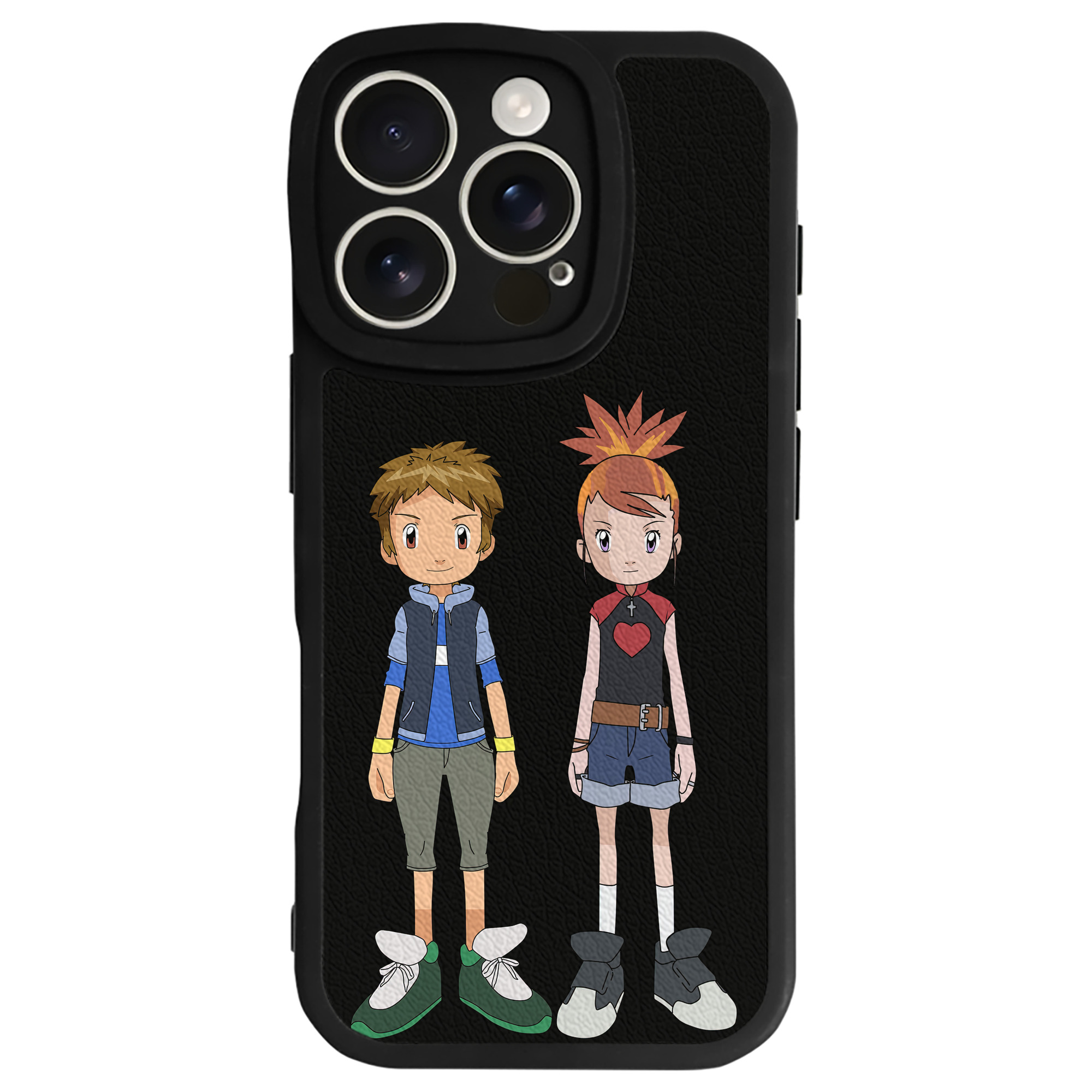 （画像用） Digimon デジタルモンスター/デジモン 【iPhone 16シリーズ対応】シリコンスマホケース（レザー調） 材質：シリコン